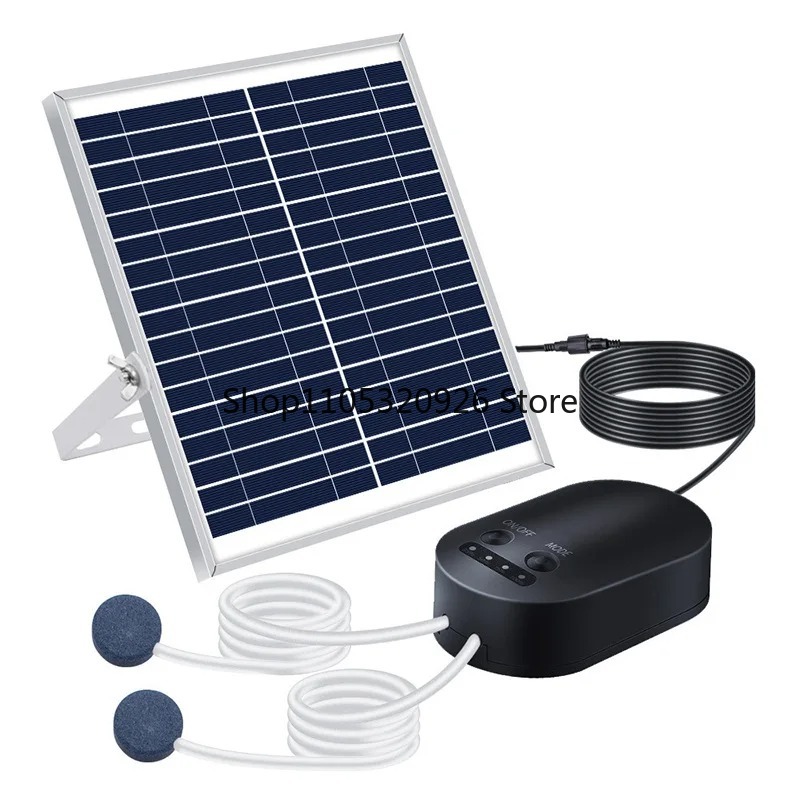 Bomba de Aire Solar de 15W con - Fish Pond Aerator reseña y precio